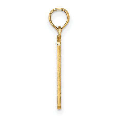 14k Yellow Gold Exit Zero Cape May Pendant, Road Sign Travel Charm Jewelry