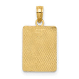 14k Yellow Gold Exit Zero Cape May Pendant, Road Sign Travel Charm Jewelry