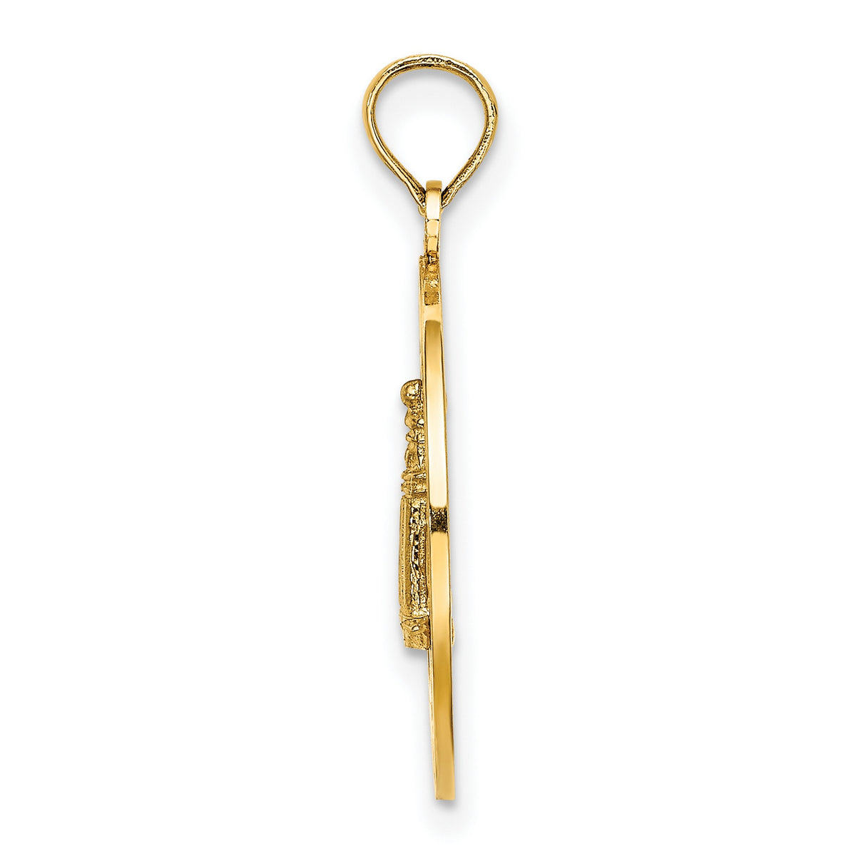 14k Yellow Gold Block Island Lighthouse Pendant, Nautical New England Charm, Rhode Island Keepsake