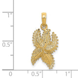 14k Yellow Gold Starfish Pendant, Textured Ocean Charm, Nautical Coastal Theme for Women or Unisex