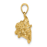 14k Yellow Gold Conch Shell Pendant, Nautical Beach Charm, Ocean-Inspired Jewelry