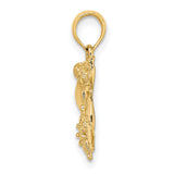 14k Yellow Gold Pendant with Starfish, Sand Dollar, Seashells, and Conch Shell