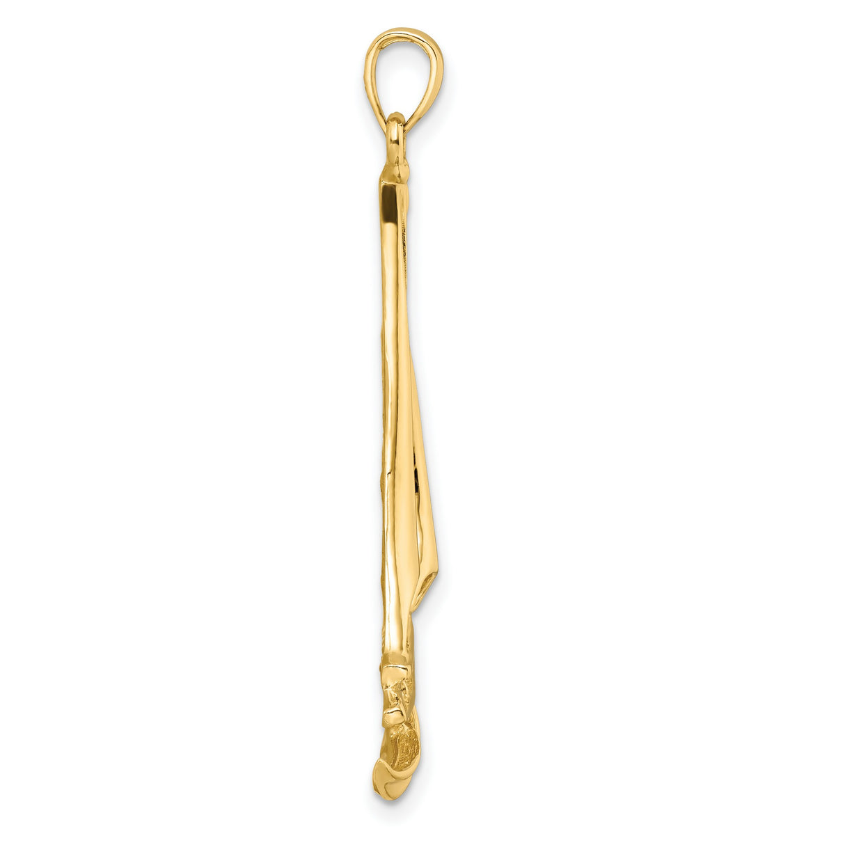 14k Yellow Gold Sailboat Pendant with Yacht and Flag Design, Nautical Ocean Theme Charm