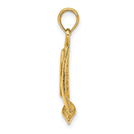 14k Yellow Gold Sailboat Pendant, Nautical Maritime Design for Women or Unisex