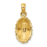 14k Yellow Gold Pendant, Divine Mercy with Radiant Jesus Image, Catholic Religious Charm