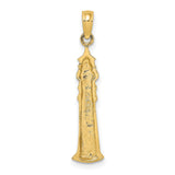 14k Yellow Gold Key West Lighthouse Pendant, Nautical Beach Style, Florida Travel Keepsake