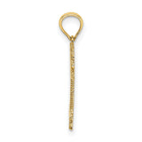 14k Yellow Gold Palm Tree Pendant, Tropical Island Charm, Unisex Vacation Jewelry