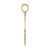 14k Yellow Gold Pendant with Cutout Tropical Fish Design, Nautical Ocean Life Theme