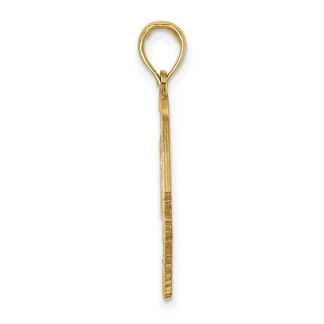 14k Yellow Gold Tropical Fish Pendant with ST. MARTIN Inscription, Nautical Island Charm