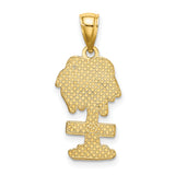 14k Yellow Gold Palm Tree Pendant, Curacao Tropical Island Charm for Women or Unisex Wear