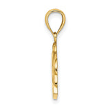 14k Yellow Gold Dolphin Pendant with Caribbean Ocean Theme for Women or Unisex Wear