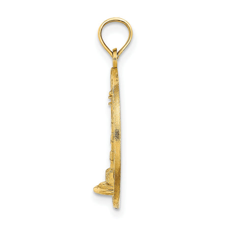 14k Yellow Gold Lighthouse Pendant, Cape Cod Nautical Charm, Coastal New England Jewelry