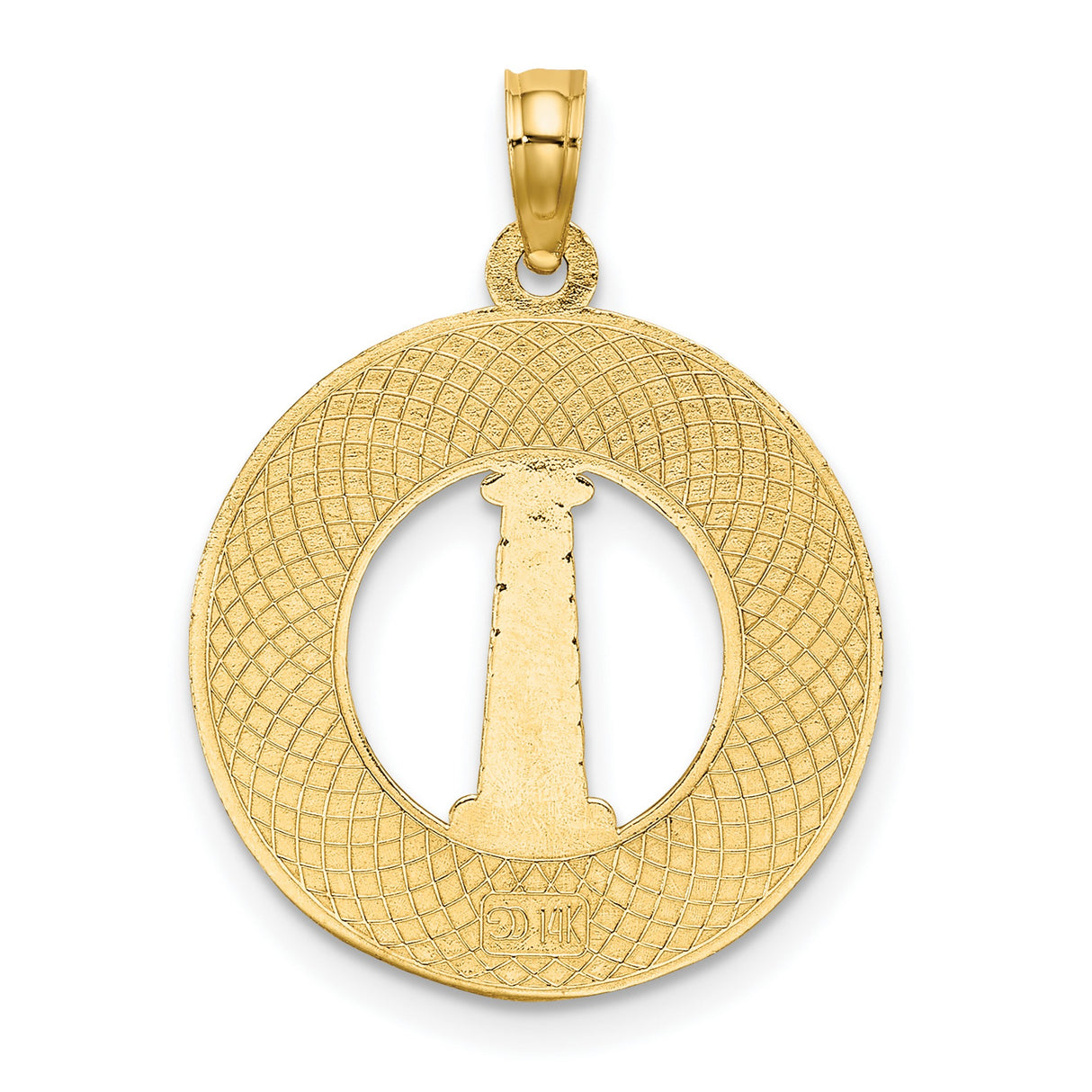 14k Yellow Gold Lighthouse Pendant, Cape Cod Nautical Charm, Coastal New England Jewelry