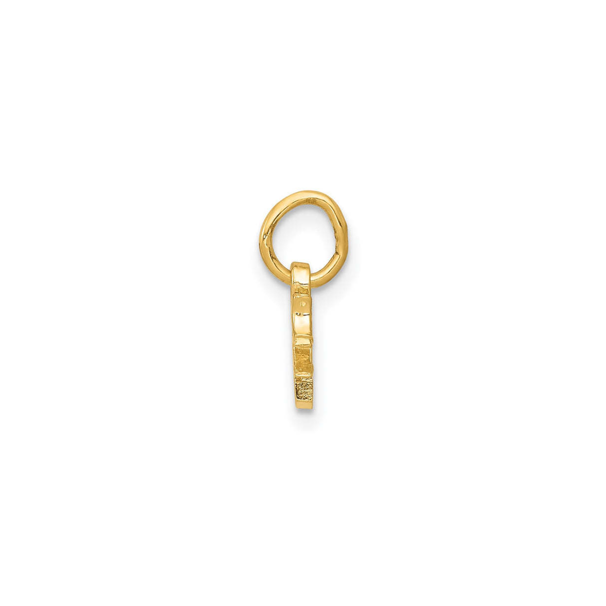 14k Yellow Gold Fu Symbol Pendant, Open-Cut Chinese Character Charm, Fortune and Happiness Talisman