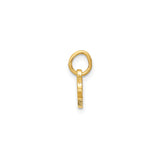 14k Yellow Gold Fu Symbol Pendant, Open-Cut Chinese Character Charm, Fortune and Happiness Talisman