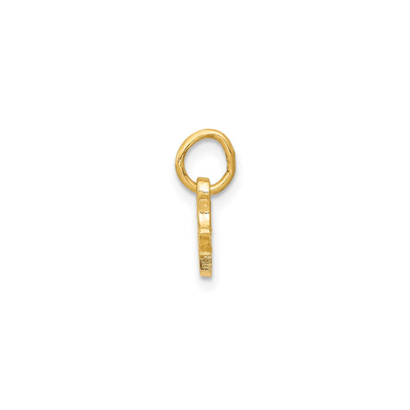 14k Yellow Gold Fu Symbol Pendant, Open-Cut Chinese Character Charm, Fortune and Happiness Talisman