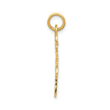 14k Yellow Gold Pendant with Chinese Longevity Character, Unisex Asian Symbol Charm