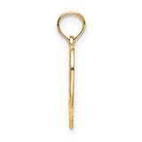 14k Yellow Gold Heart Pendant with Ornate 25 Design and Floral Filigree Detailing