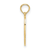 14k Yellow Gold Heart Pendant with Ornate Number 70 and Vintage Floral Detail