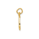 14k Yellow Gold Horseshoe Pendant with Textured Detailing, Lucky Charm Symbolizing Protection