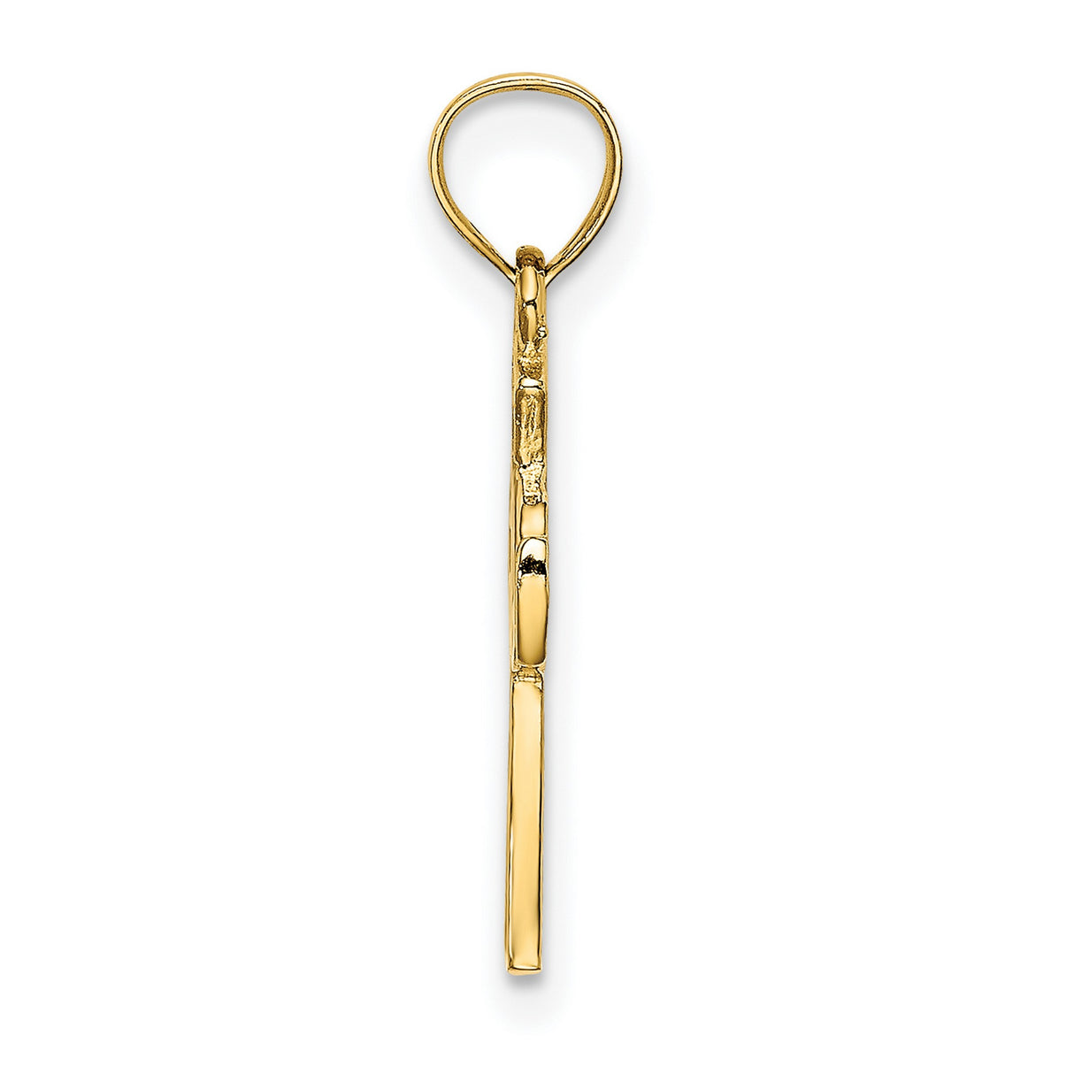 14k Yellow Gold Celtic Cross Pendant with Interlocking Rings, Christian Religious Jewelry