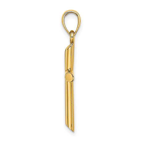 Cross Charm Pendant in Real 14k Yellow Gold