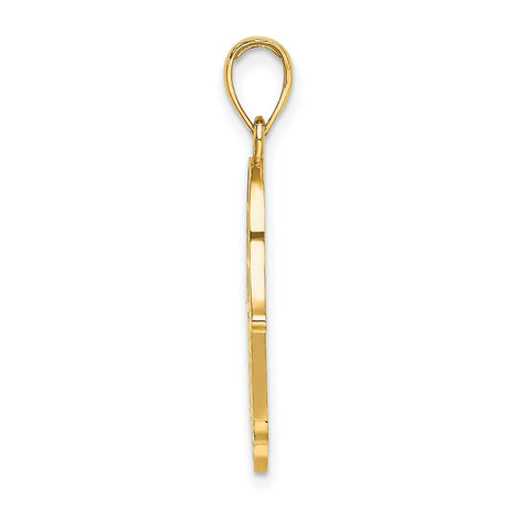 14k Yellow Gold Hamsa Hand Pendant with Star of David, Jewish Spiritual Symbol for Protection