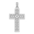 14k White Gold Cross Pendant, Minimalist Religious Jewelry for Men and Women