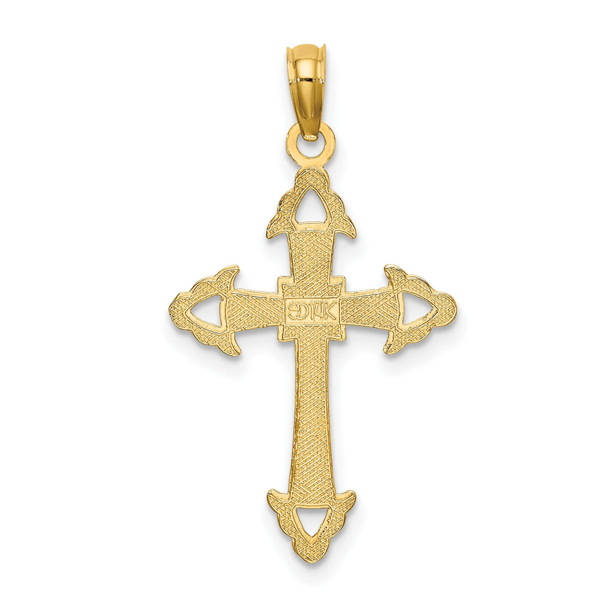 Arrow Cross Charm Pendant in Real 14k Yellow Gold