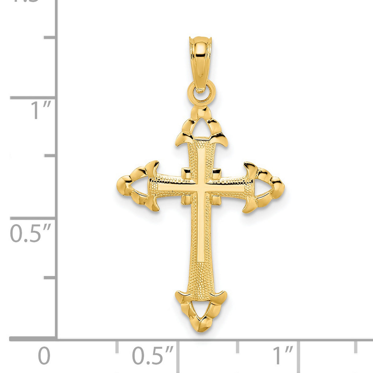 Arrow Cross Charm Pendant in Real 14k Yellow Gold