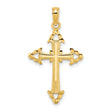 Arrow Cross Charm Pendant in Real 14k Yellow Gold