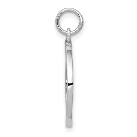 14k White Gold New York Skyline Pendant with Statue of Liberty and Twin Towers