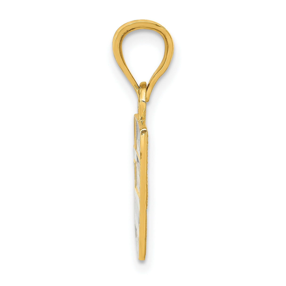14k Yellow Gold Greek Flag Pendant with Blue and White Design, Hellenic Heritage Jewelry