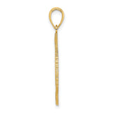 14k Yellow Gold Bahamas Coat Pendant with Marlin, Flamingo, and Ship Emblem