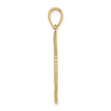 14k Yellow Gold Bahamas Coat Pendant with Marlin, Flamingo, and Ship Emblem