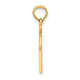 14k Yellow Gold House Pendant with Front Porch and Stairs, Two-Story Home Charm