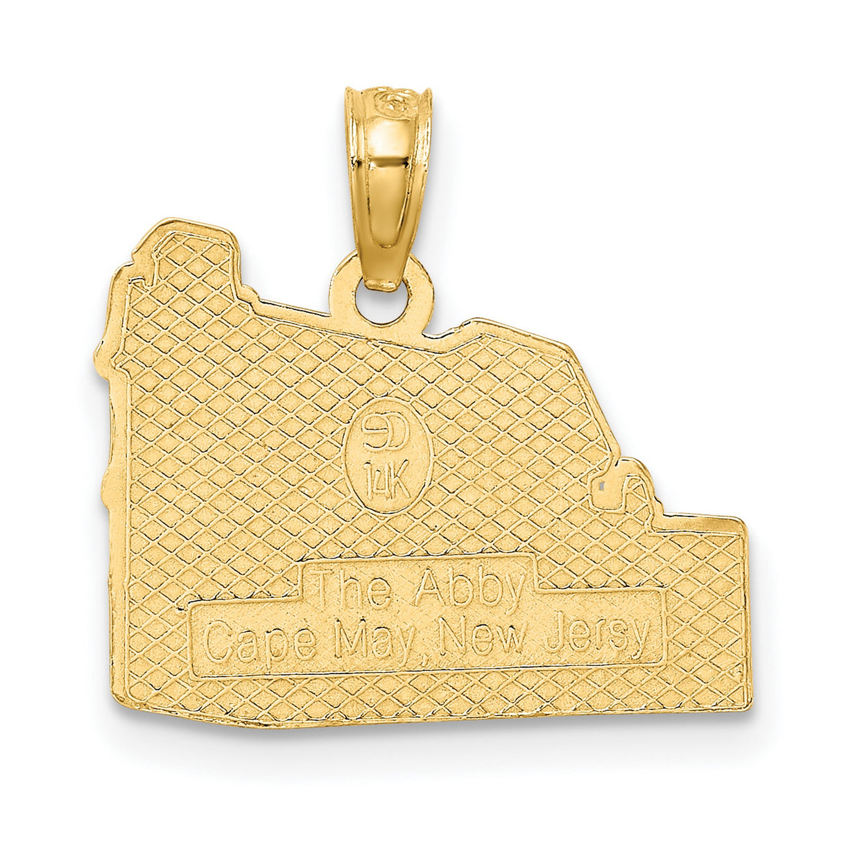 14k Yellow Gold Victorian House Pendant, Detailed Architecture Charm for Women or Unisex Wear