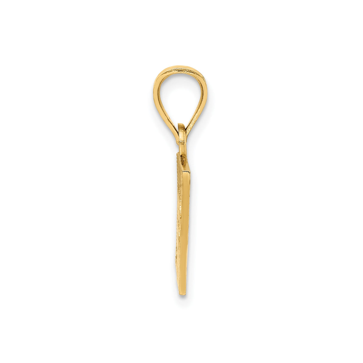 14k Yellow Gold Puerto Rico Flag Pendant with Red White Blue Enamel and White Star