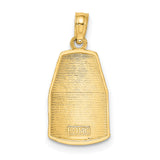 14k Yellow Gold Key West Buoy Pendant with 90 Miles to Cuba Engraving, Nautical Travel Charm