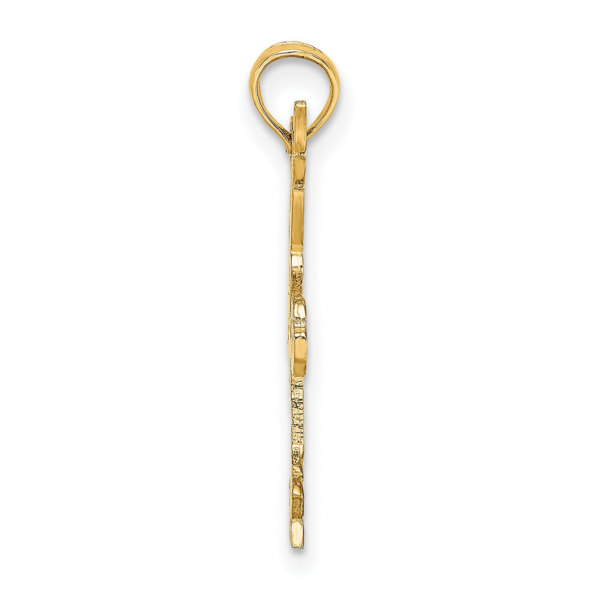 14k Yellow Gold Gymnast Pendant with Handstand on Pommel Horse, Sports Charm for Women or Girls