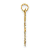 14k Yellow Gold Gymnast Pendant with Handstand on Pommel Horse, Sports Charm for Women or Girls