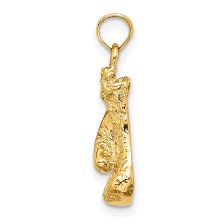 14k Yellow Gold Baby Shoe Pendant, Symbol of Motherhood and New Life, Unisex Keepsake Charm