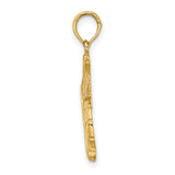 14k Yellow Gold Soccer Pendant with Cleat and Ball Design, Unisex Sports Jewelry