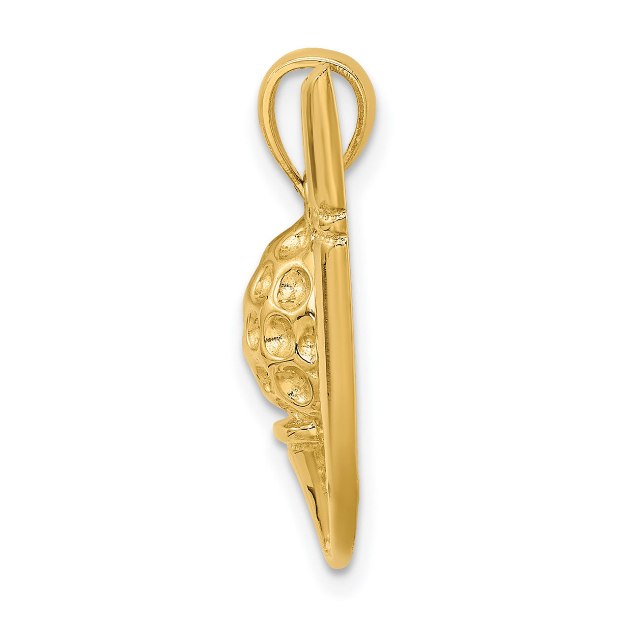 14k Yellow Gold Golf Pendant with Ball, Tee, and Club Design Sports Charm
