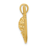 14k Yellow Gold Golf Pendant with Ball, Tee, and Club Design Sports Charm