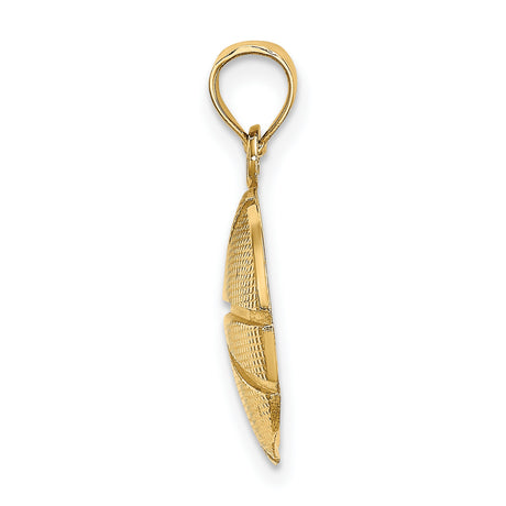 14k Yellow Gold Basketball Pendant, Detailed Sports Charm for Men or Unisex
