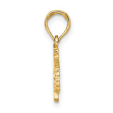14k Yellow Gold Jamaica Map Pendant, Textured Island Charm with JAMAICA, Unisex Caribbean Jewelry