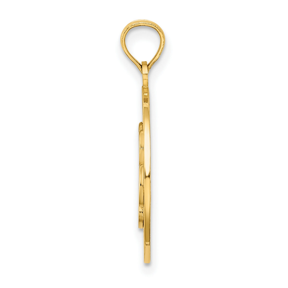 14k Yellow Gold Alaska Pendant with Paw Print, Wildlife Theme Charm for Nature Lovers