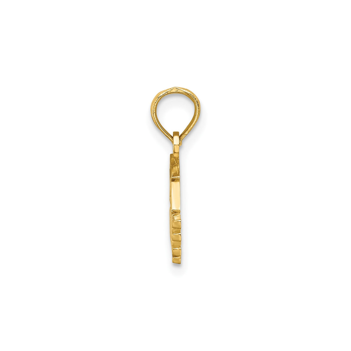 14k Yellow Gold Graduation Cap Pendant, Graduate Inscription Charm for Women
