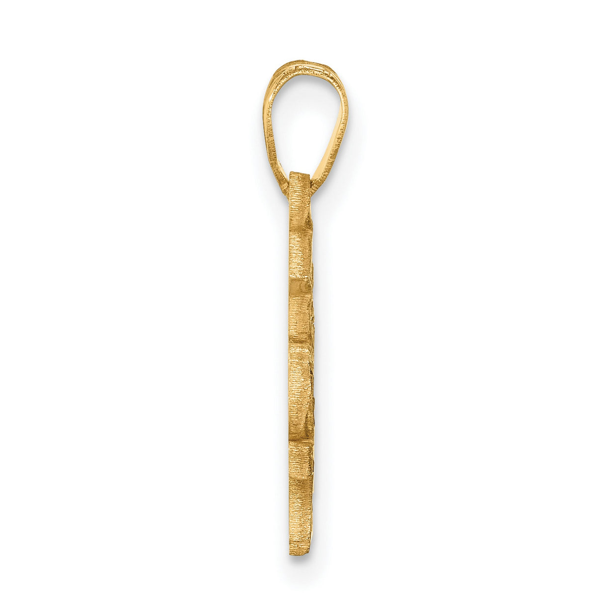 Polished GRADUATE 2023 Under Cap Charm Pendant in Real 14k Yellow Gold